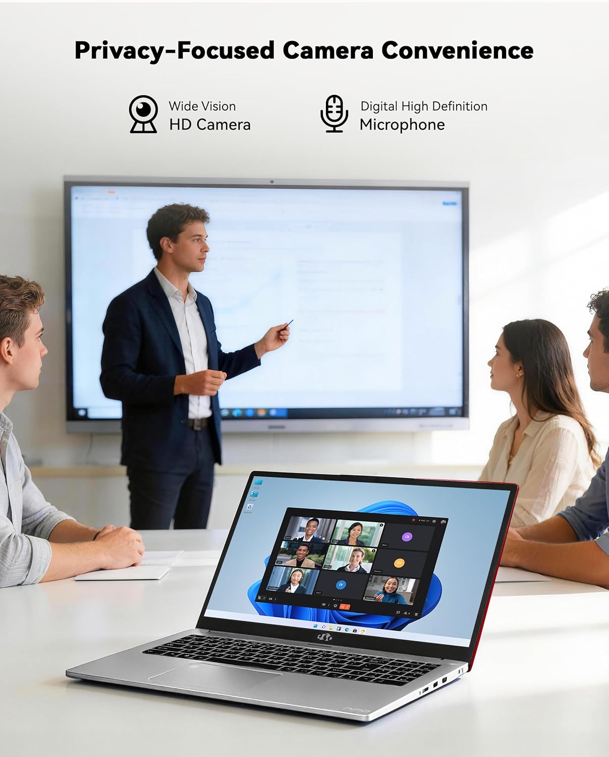 NIMO 15.6" Laptop: Power & Reliability for Student & Office, AMD Ryzen 5 (Up to 3.7GHz), 16GB RAM 256GB SSD, Fast 65W Type-C Charging, Fingerprint, Backlit KB, 2-Year Warranty for Peace of Mind - Image 7