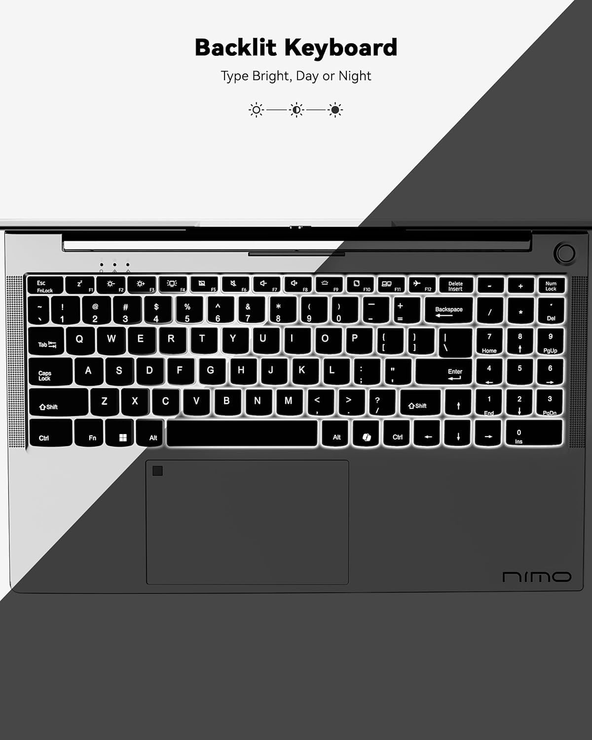 NIMO 15.6" Laptop: Power & Reliability for Student & Office, AMD Ryzen 5 (Up to 3.7GHz), 16GB RAM 256GB SSD, Fast 65W Type-C Charging, Fingerprint, Backlit KB, 2-Year Warranty for Peace of Mind - Image 9