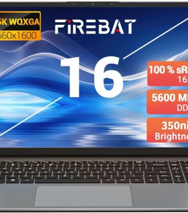 Laptop Computer Ultrabook, 16in Quad HD, 4.9GHz AMD Ryzen H 255, Radeon 780M Graphics, DDR5 5600MHz RAM, M.2 PCIe SSD, TF Card Slot, Portable Gaming/School/Business Notebook Computer【U6B】