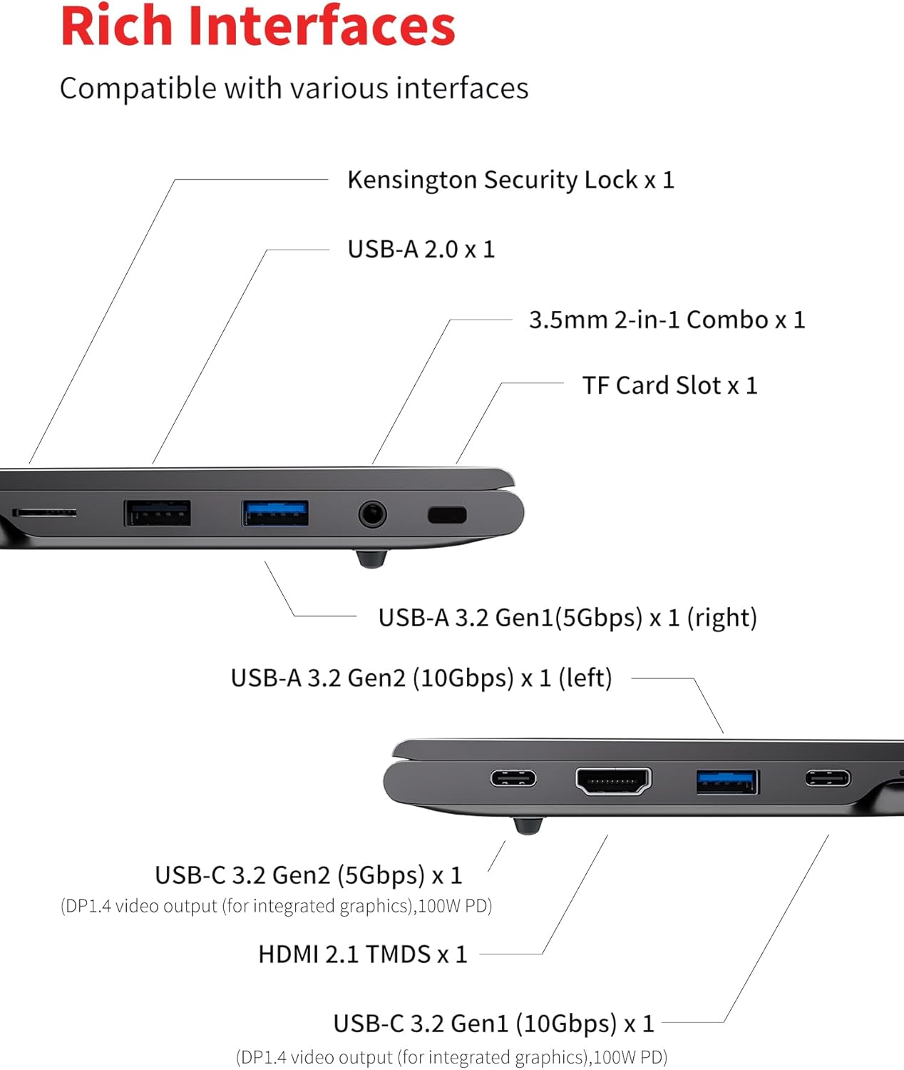 Laptop Computer Ultrabook, 16in Quad HD, 4.9GHz AMD Ryzen H 255, Radeon 780M Graphics, DDR5 5600MHz RAM, M.2 PCIe SSD, TF Card Slot, Portable Gaming/School/Business Notebook Computer【U6B】 - Image 9