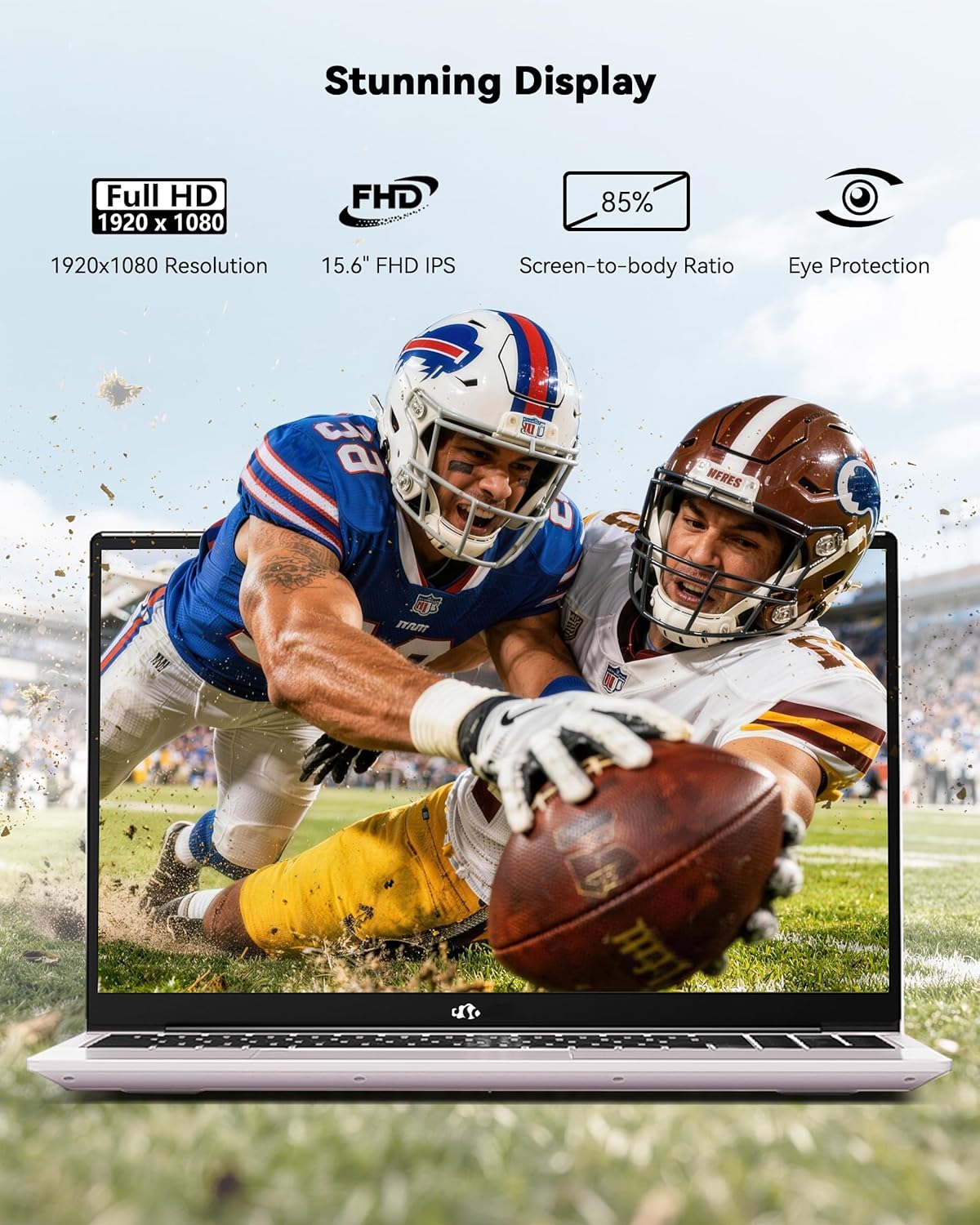 NIMO 15.6'' FHD IPS Student-Laptop-Computer - 16GB RAM 512GB SSD, AMD Ryzen 5(Beat i5-1135G7, 4 Cores Up to 3.7GHz), 65W Type-C, 2 Years Warranty, Fingerprint, Backlit Keyboard, Wi-Fi 5, BT5.2 - Image 5